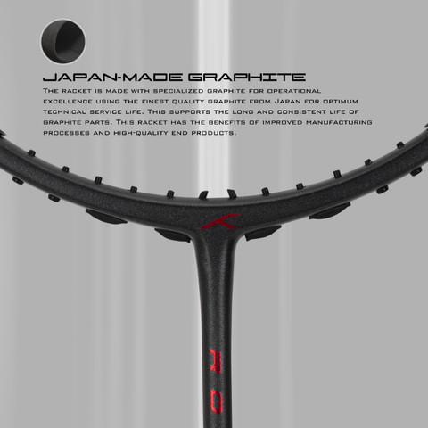 Hundred ROCK 88 Japan Made Graphite Grey Strung Badminton Racquet
