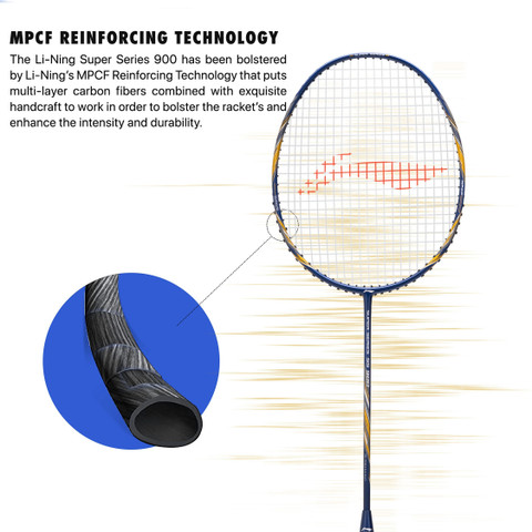 りんこ　904545セール品 LI-NING Super Series 900 Strung Badminton Racket (84 grams, Black