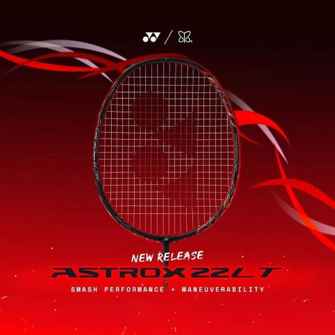 YONEX Astrox 22 LT-(22-23Model)3F/G5 Black, Red Strung Badminton