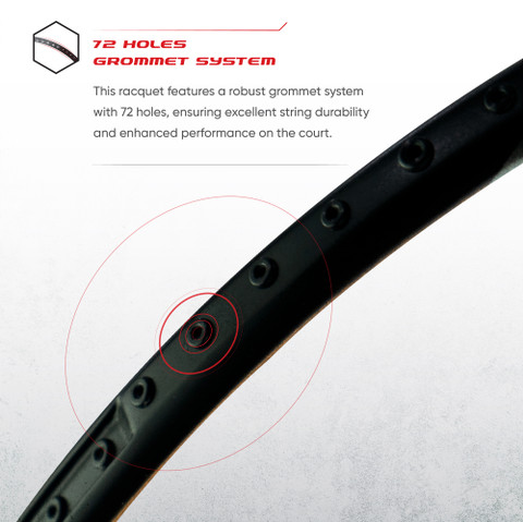 apacs ATTACK 66 (35LBS, 100% UHM GRAPHITE) Red Unstrung Badminton