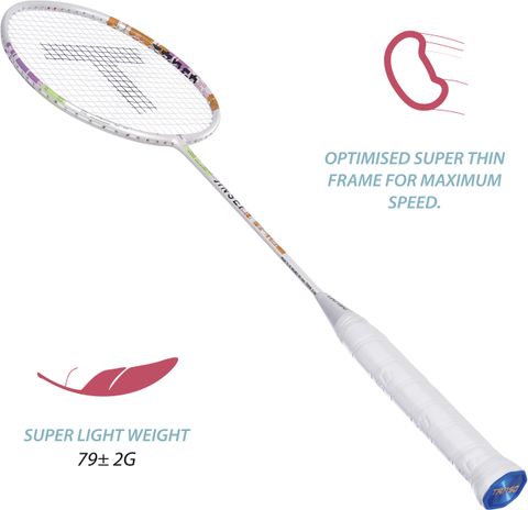 Tanso Jinsei Full Graphite Ultra Light Weight Carbon Fibre White Strung Badminton Racquet (Pack of: 1, 79 g) - Image 7