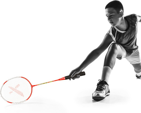 VECTOR X VXB-70 2 Racquet With Full Cover Red Strung Badminton