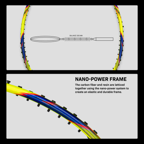 Hundred Rock 88 Japan Made Graphite Yellow, Blue Strung Badminton
