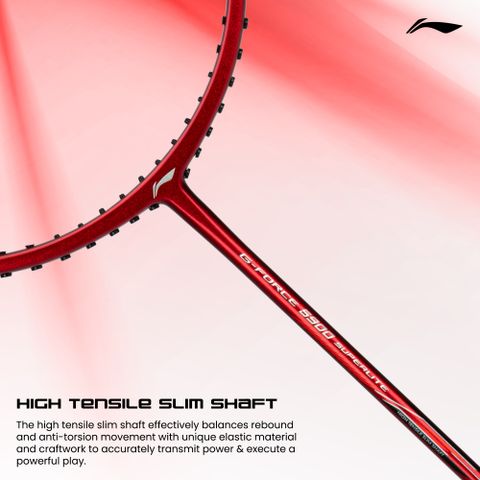 LI-NING G-Force 5900 Superlite Red, Silver Strung Badminton Racquet (Pack of: 1, 79 g) - Image 8