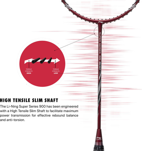 りんこ　904545セール品 LI-NING Super Series 900 Strung Badminton Racket (84 grams, Black