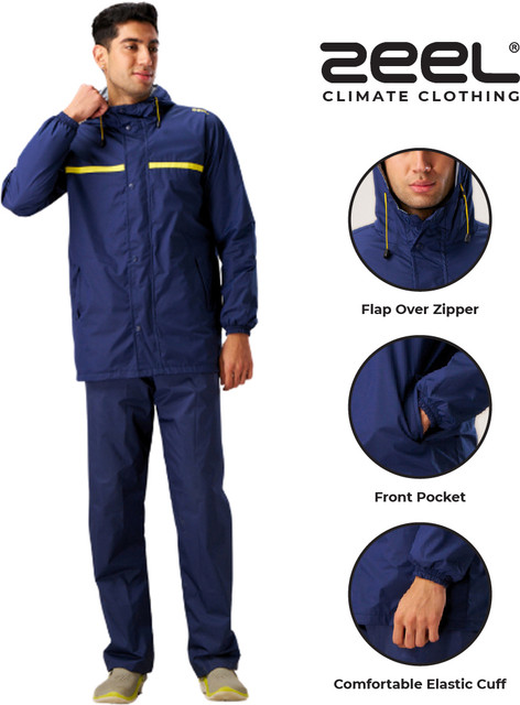 ZEEL Solid Men Raincoat - Buy ZEEL Solid Men Raincoat Online