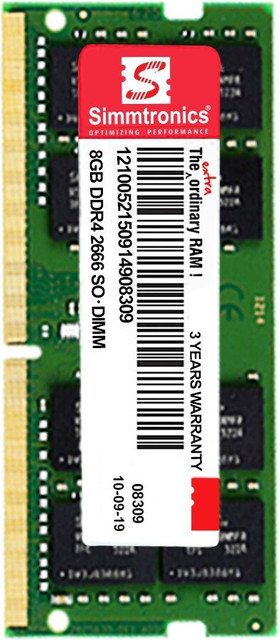 Simmtronics 2666 MHz DDR4 GB Laptop (8 GB DDR4 LAPTOP RAM