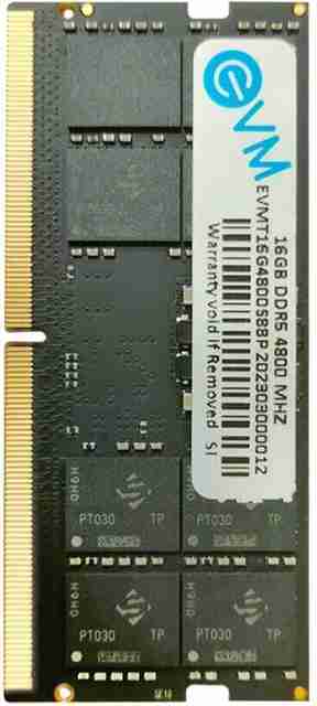 DDR5 4800 16(8×2)GB SO-DIMM evmt16g4800s88p-
