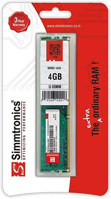 simtronics DDR3 GB (Dual Channel) PC Dasktop (Simmtronics 4GB 1333MHz  DDR3 SDRAM)