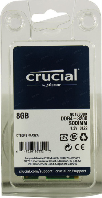 Crucial 8gb 8gb Ram 2933mhz Crucial 3200Mhz Crucial Notebook 8gb