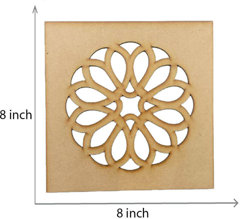 MustHaves Wooden Rangoli Stencils Set For Diwali – 4 Pieces, 4x4 Inches, Reusable Floor Decoration