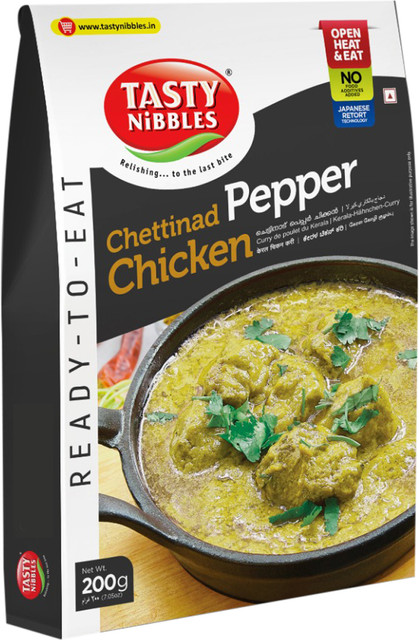 Tasty Nibbles Ready To Eat Chettinad Pepper Chicken 200g [Pack Of 3]
