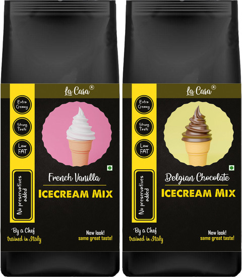 La Casa Icecream Premix - Vanilla+Chocolate 500 g Price in India