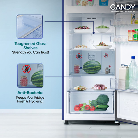 CANDY 240 L Frost Free Double Door 2 Star Refrigerator Online at