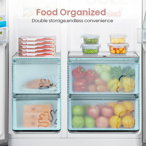 Hisense ピンク 冷凍庫 Hisense 564 L Inverter Frost-Free Side-by-Side Door Inverter