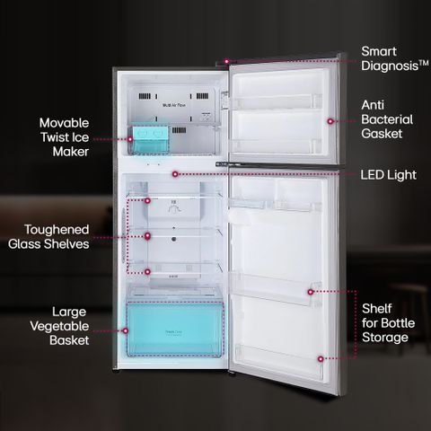 LG 242 L Frost Free Double Door 3 Star Refrigerator with