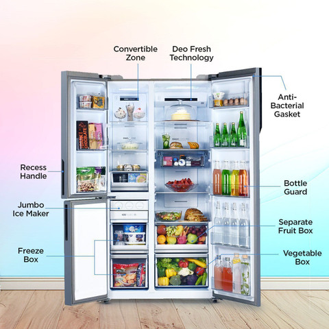 Haier 598 L Frost Free Triple Door Convertible Refrigerator with 