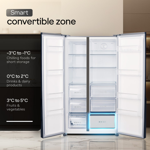Godrej 600 L Frost Free Side by Side 3 Star Refrigerator with