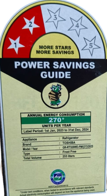 TOSHIBA 253 L Frost Free Double Door 2 Star Refrigerator with Real