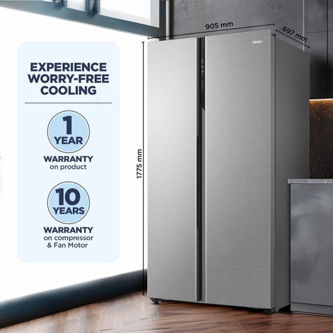 Haier 596 L Frost Free Side by Side Convertible Refrigerator