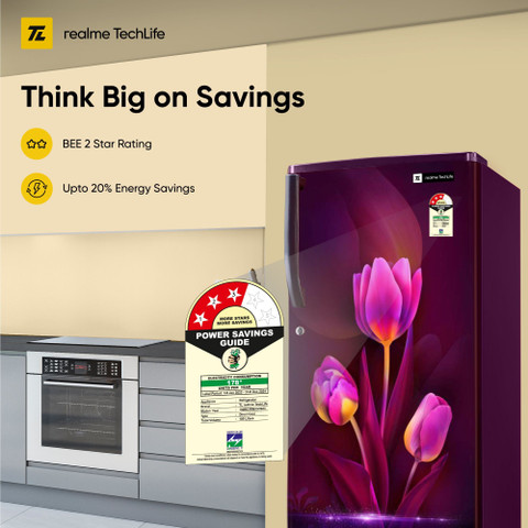 realme TechLife 180 L Direct Cool Single Door 3 Star