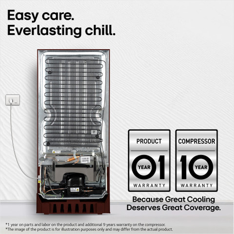 LG 185 L Direct Cool Single Door 2 Star Refrigerator with Base