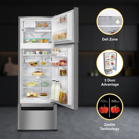 Whirlpool 215 L Frost Free Triple Door Refrigerator with Zeolite