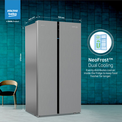 Voltas Beko by A Tata Product 640 L Frost Free Side by Side