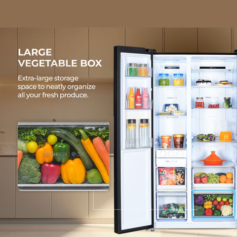 Haier 602 L Frost Free Side by Side Convertible Refrigerator with