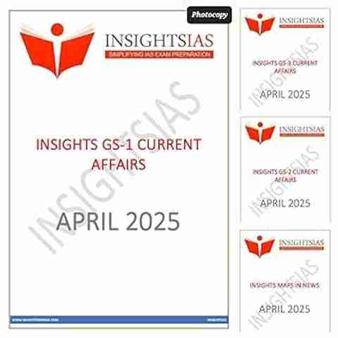Insight Ias Monthly Current Affairs Magazine April 2025 Bk&Wh Photocopy ...
