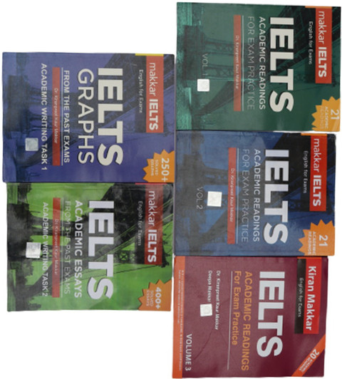 Makkar IELTS Vol. 1,2,3 And Task 1,2 Set: Buy Makkar IELTS Vol. 1