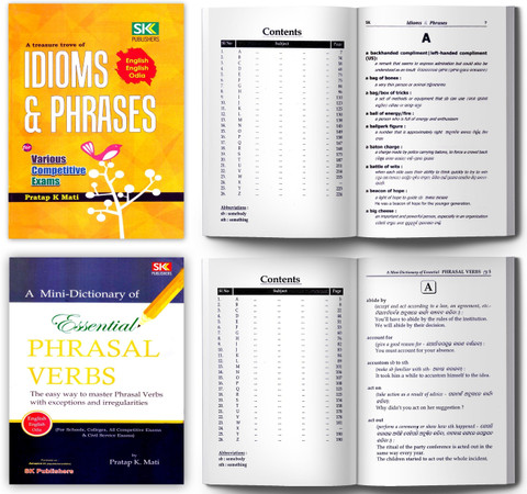Combo 2 Book Of Idioms & Phrases & A Mini Dictionary Of Essential