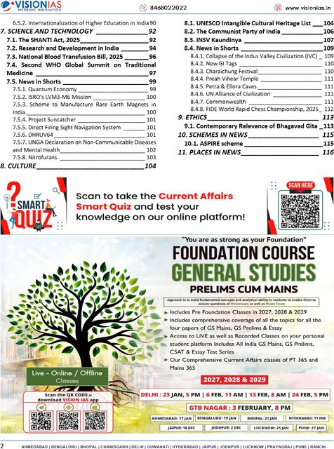 Vision IAS Monthly Magazine Current Affairs OCTOBER 2025 TO DECEMBER ...