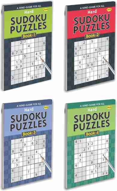 『 Kiboko and 』by Nakoko Sawan Present Set Of 4 Sudoku Puzzles Books | Hard Sudoku