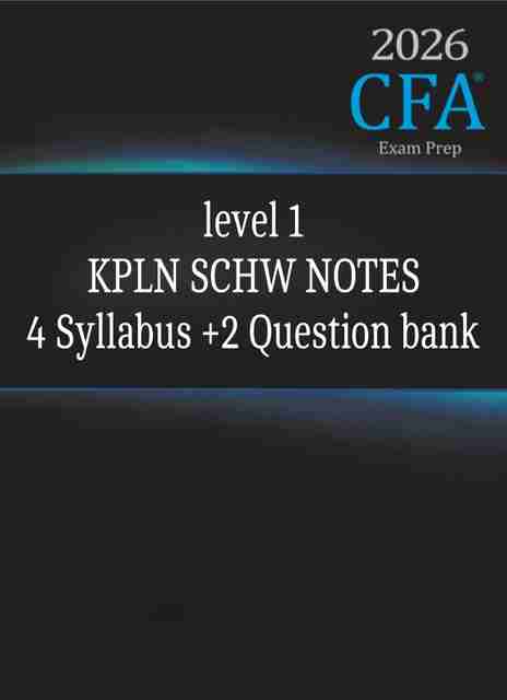 2026 CFA Level 1 Exam Prep Study Guide, Notes With 4 Syllabus And 2 ...