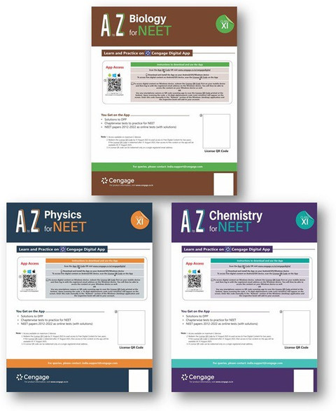 A To Z Biology , Physics And Chemistry (3-Books Set ) For NEET: Class ...