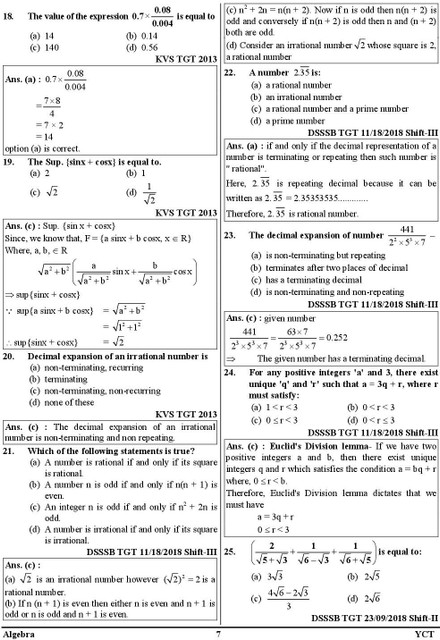 TGT PGT NCERT Mathematics Chapterwise 46 Solved Papers 2025