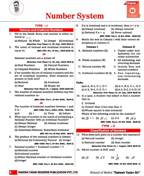 Complete Math Chapter For Ssc Ssc Mathematics 7300+ Chapter-Wise Questions, Type-Wise Questions ...
