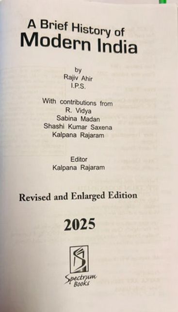 Spectrum A Brief History Of Modern India – Latest Edition 2025 100% ...