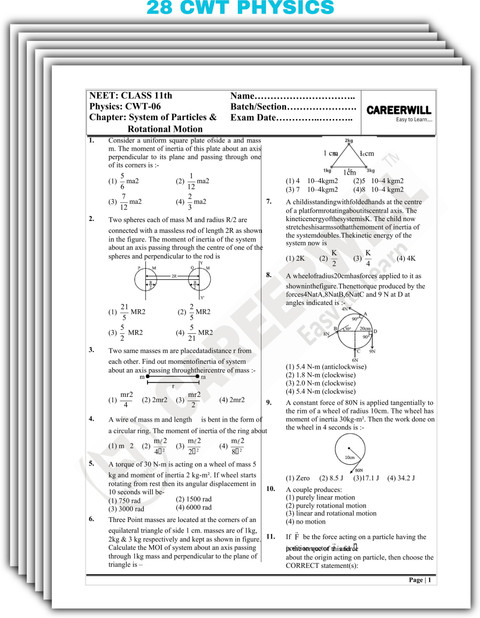 Careerwill NEET Test Series 2026 | 83 Chapterwise Tests | 3 Full ...