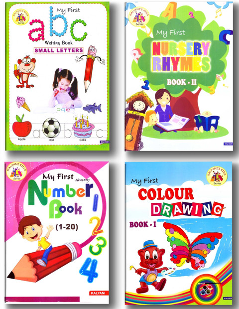 Kalyani English Combo Book Set For Nursery Kids (Small Abc Writing