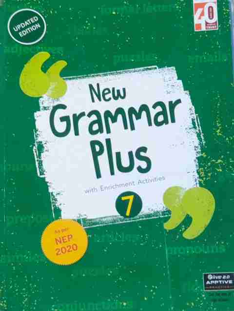 New Grammar Plus With Enrichment Activities Class 7: Buy New Grammar ...
