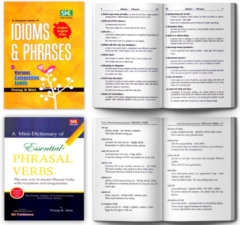 Combo 2 Book Of Idioms & Phrases & A Mini Dictionary Of Essential