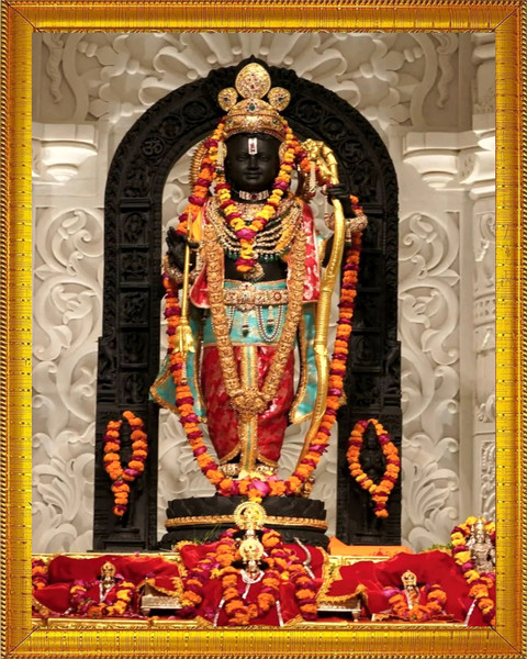 Darsh Craft Ram Lalla/Ram Lala/Ayodhya Ram Lalla/Ayodhya Ram Ji/Ram Lalla  Photo Frame 10 Religious Frame