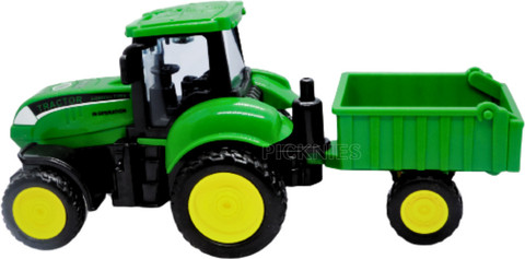 PICKNIES Realistic Farm Tractor Toy with Trolley, Strong Premium  Agriculture Truck Toy