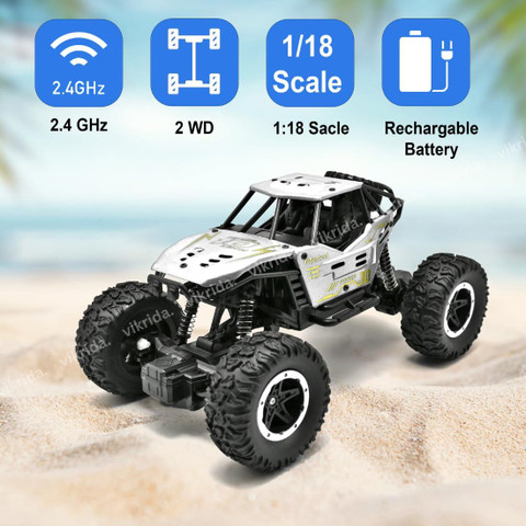 VikriDa Remote Control Car for Kids, Monster Truck Rock Crawler