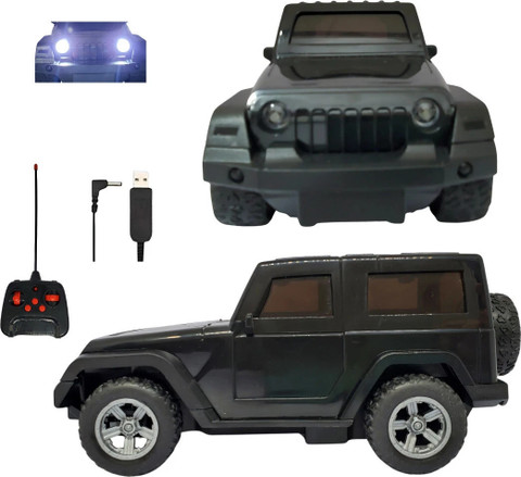 Cabila Toys Thar Rechargeable Remote Control Off Road Toy Car with Music  LED Light for Kid