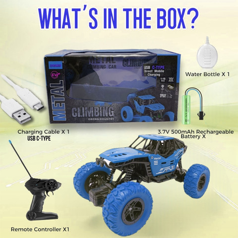 ZODZE Metal Body Rechargeable Remote Control Rock Crawler Car for