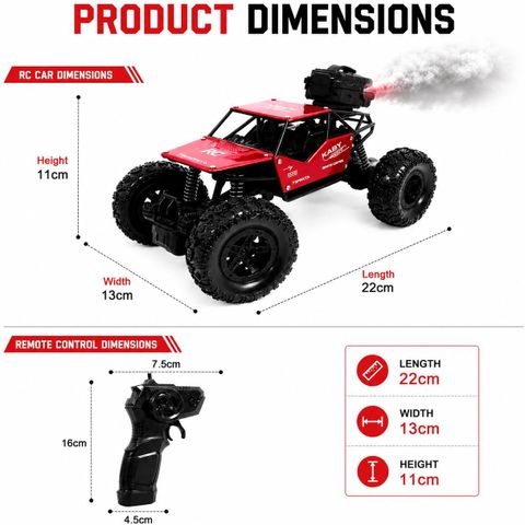 FANSEEKART 4WD RC Crawler Car, Red - Image 8