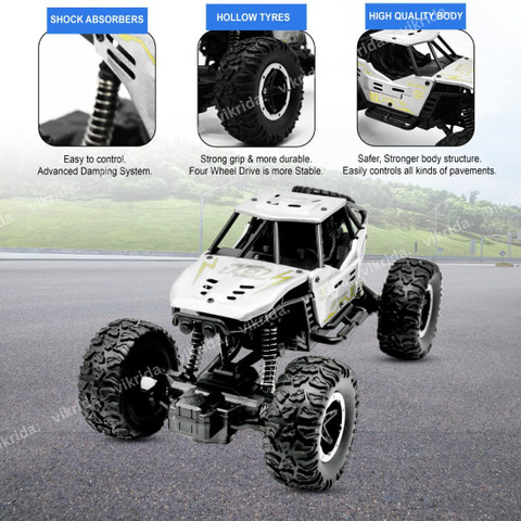 VikriDa Remote Control Car for Kids, Monster Truck Rock Crawler